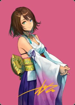 画像1: 【箔押し】【アートカード】【日本語版】スピラの希望、ユウナ No.48
