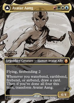 画像1: 『Foil』『ボーダーレス・シーンカード』『英語版』アバター・アン/根源の達人、アン/Avatar Aang/Aang, Master of Elements