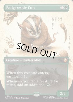 画像1: 『ボーダーレス・実地調査』『英語版』アナグマモグラの仔/Badgermole Cub