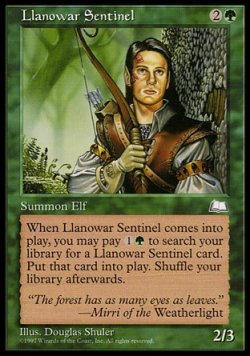 画像1: 『英語版』ラノワールの歩哨/Llanowar Sentinel