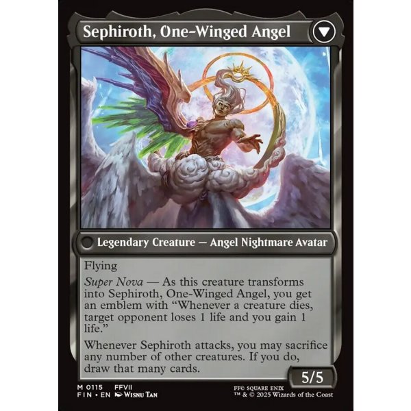 画像2: 『英語版』威名のソルジャー、セフィロス/片翼の天使、セフィロス/Sephiroth, Fabled SOLDIER/Sephiroth, One-Winged Angel (2)