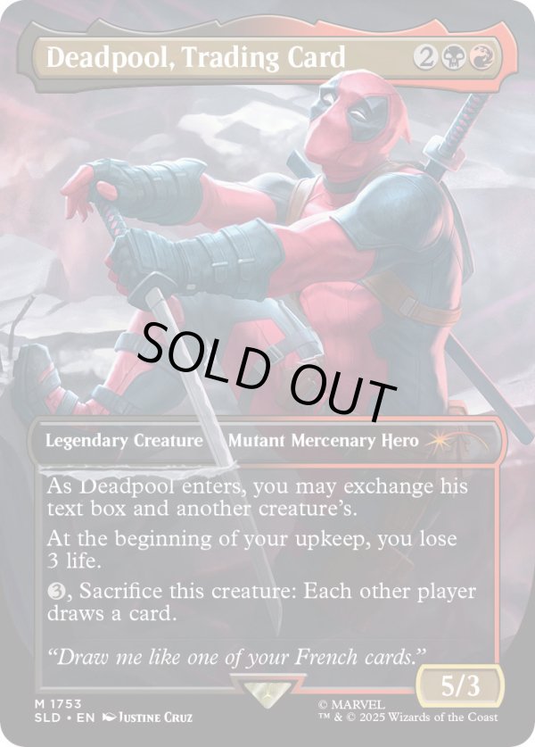 画像1: 『ボーダーレス』『英語版』/Deadpool, Trading Card (1)