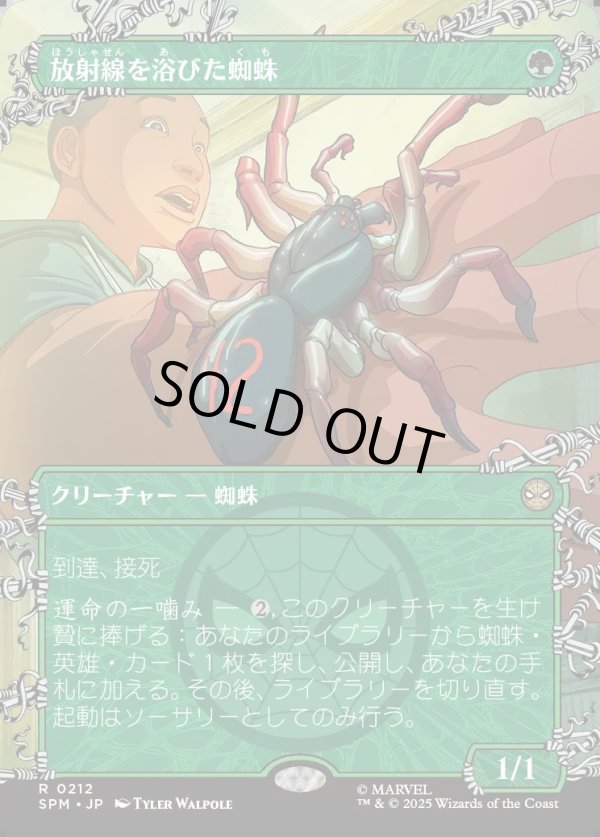 画像1: 【Foil】【ウェブスリンガー・ボーダーレス】【日本語版】放射線を浴びた蜘蛛/Radioactive Spider (1)