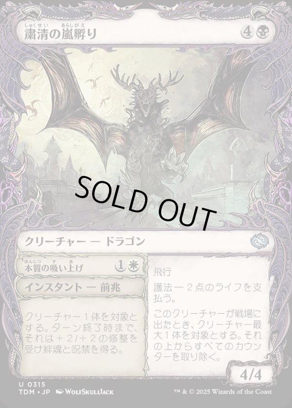 画像1: 【Foil】【ドラコニックショーケース】【日本語版】粛清の嵐孵り+本質の吸い上げ/Purging Stormbrood  + Absorb Essence (1)