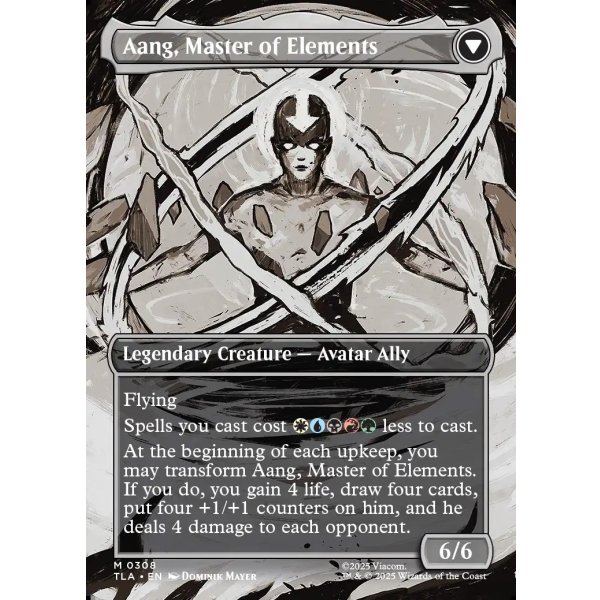 画像2: 『Foil』『ボーダーレス・シーンカード』『英語版』アバター・アン/根源の達人、アン/Avatar Aang/Aang, Master of Elements (2)