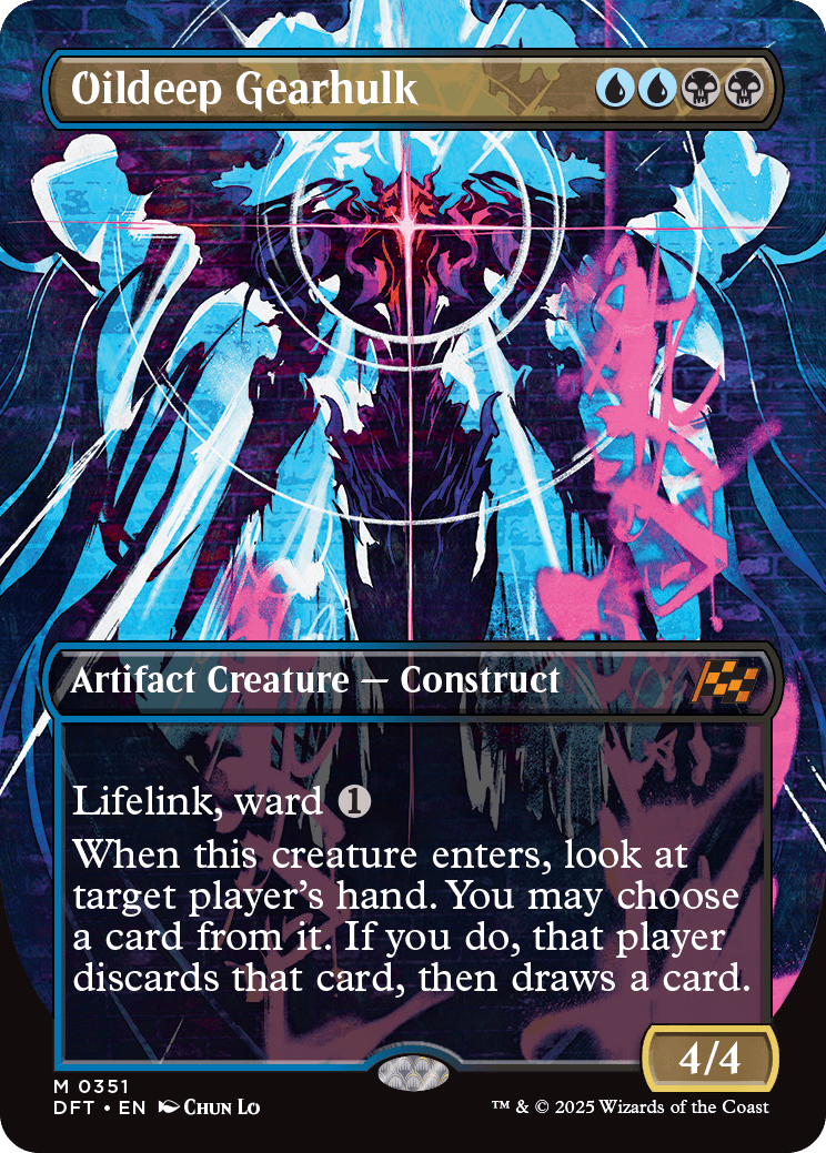 画像1: 『Foil』『ボーダーレス』『英語版』油浸の機械巨人/Oildeep Gearhulk (1)