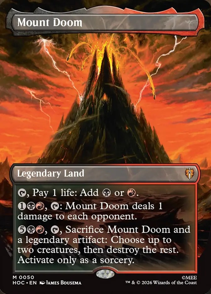 画像1: 『Foil』『英語版』『中つ国クラシックアーティスト・カード』滅びの山/Mount Doom (1)