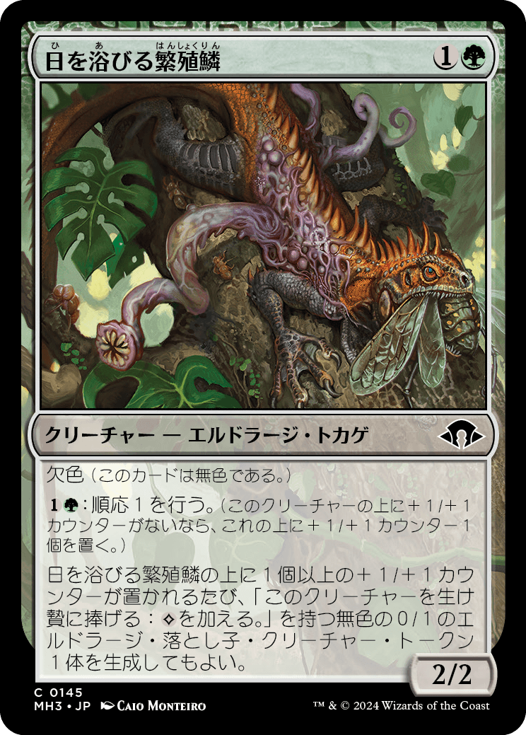 画像1: 【Foil】【日本語版】日を浴びる繁殖鱗/Basking Broodscale (1)