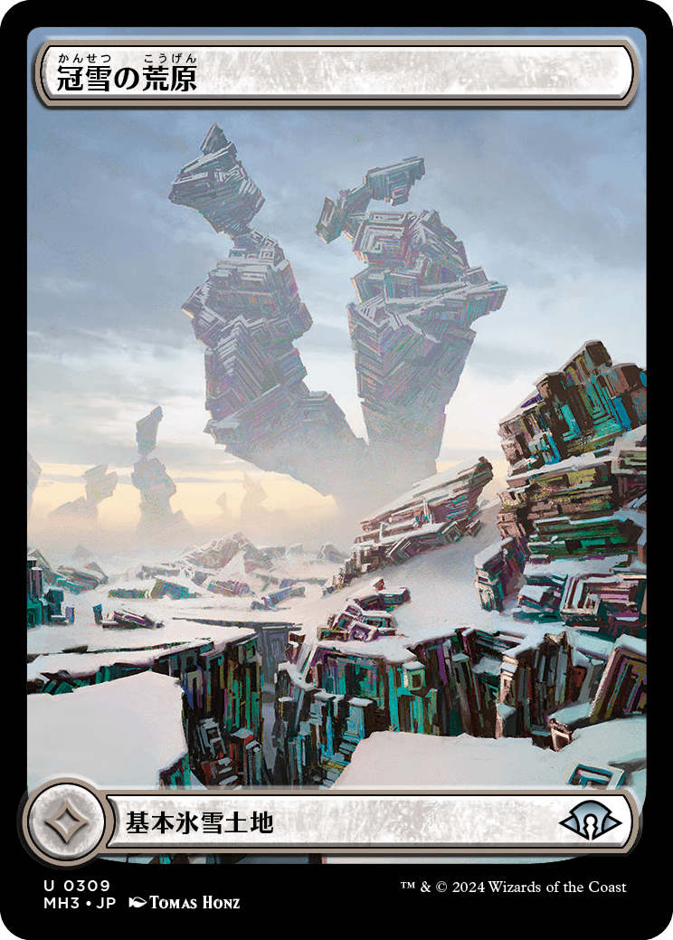 画像1: 【フルアート】【日本語版】冠雪の荒地/Snow-Covered Wastes (1)