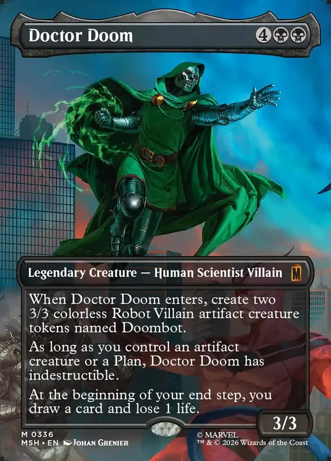 画像1: 『Foil』『英語版』【ボーダーレス・シーンカード】ドクター・ドゥーム/Doctor Doom (1)