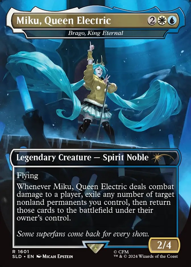 画像1: 『Foil』『英語版』『ボーダーレス』電子の女王、ミク/Miku, Queen Electric/永遠王、ブレイゴ/Brago, King Eternal (1)