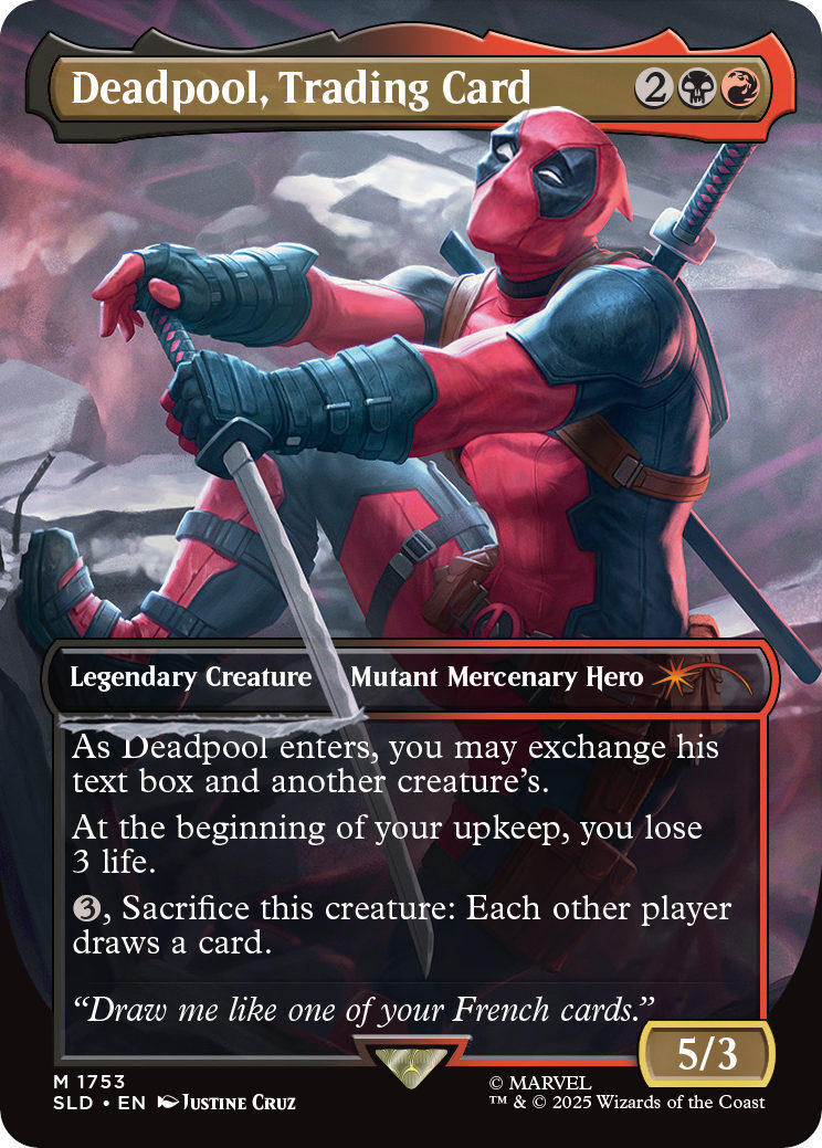 画像1: 『Foil』『ボーダーレス』『英語版』Deadpool, Trading Card (1)