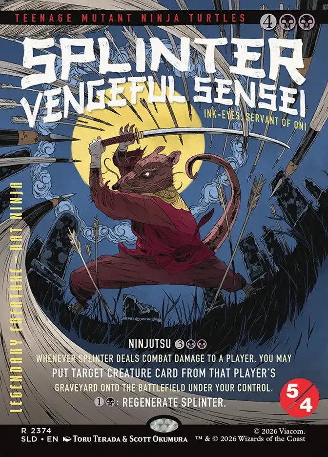 画像1: 『Foil』『英語版』『ボーダーレス』Splinter,Vengeful Sensei/鬼の下僕、墨目/Ink-Eyes, Servant of Oni (1)
