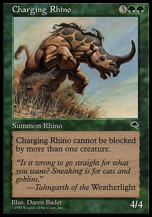 画像1: 『英語版』突進するサイ/Charging Rhino (1)