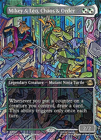 画像1: 『英語版』『ボーダーレス・シーンカード』混沌と秩序、マイキーとレオ/Mikey & Leo, Chaos & Order (1)