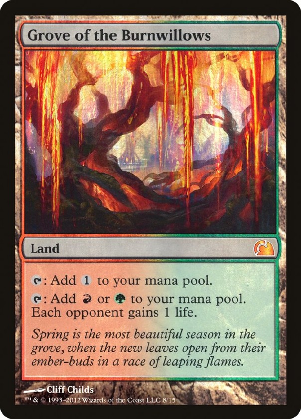 超歓迎 MTG 英語版 foil 未来予知 燃え柳の木立ち - トレーディング
